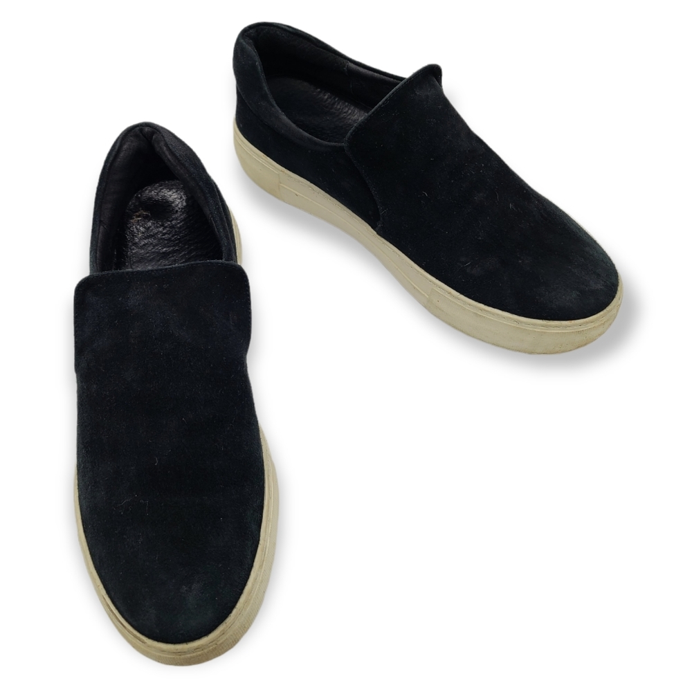 j/slides Acer Platform Black Suede Sneakers